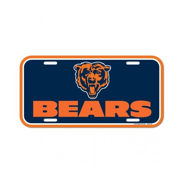 Placa de matrícula de los Chicago Bears