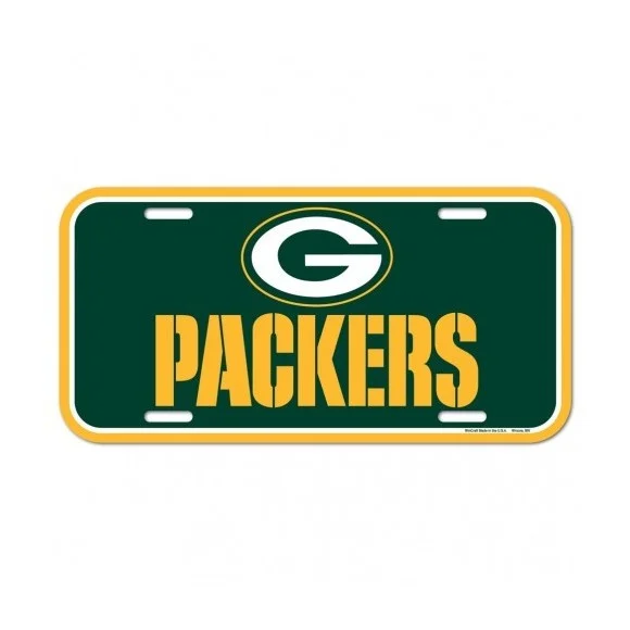 Placa de matrícula de los Green Bay Packers