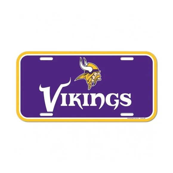 Placa de matrícula de los Minnesota Vikings