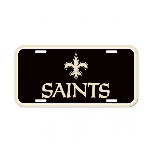 Placa de matrícula de los New Orleans Saints