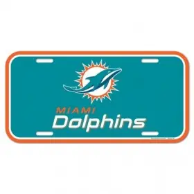 Placa de matrícula de los Miami Dolphins