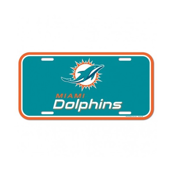 Placa de matrícula de los Miami Dolphins