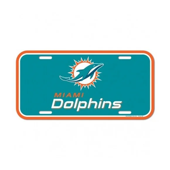 Placa de matrícula de los Miami Dolphins