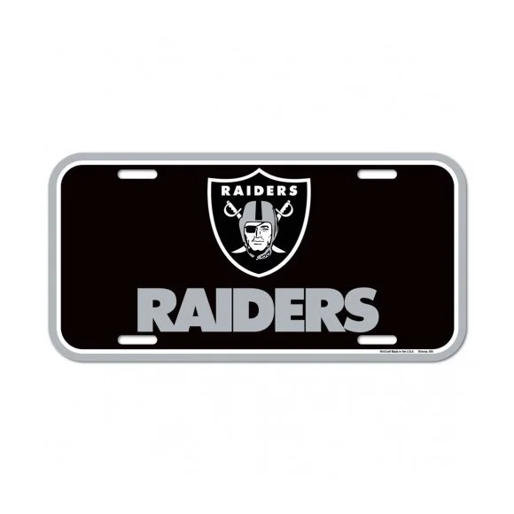 Placa de matrícula de los Raiders de Las Vegas