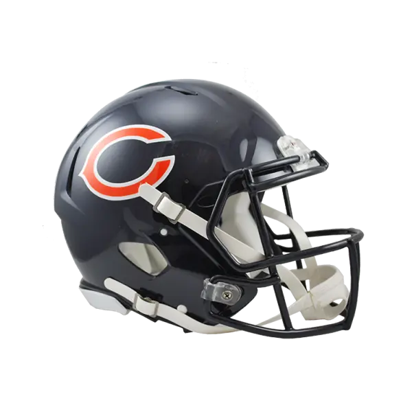 Casque authentique Riddell Revolution Speed taille réelle des Chicago Bears