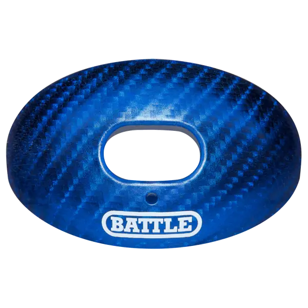 Paradenti da calcio Battle Carbon Chrome Oxygen blu reale