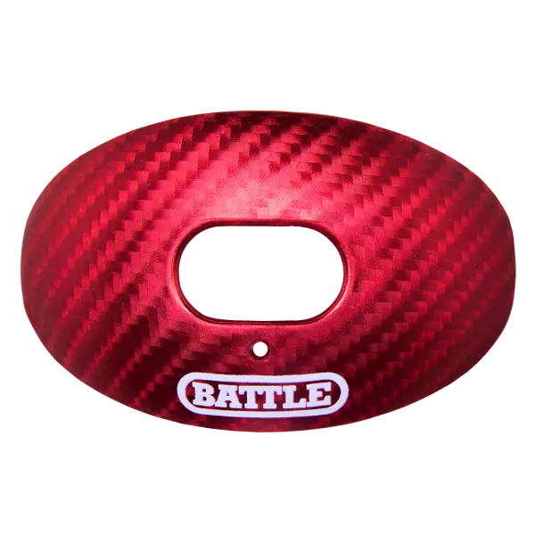 Protector bucal de fútbol Battle Carbon Chrome Oxygen rojo