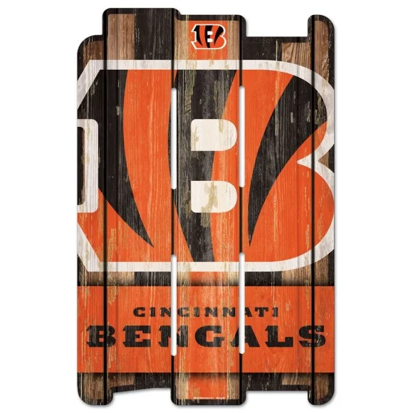 Cincinnati Bengals Wood Fence Sign