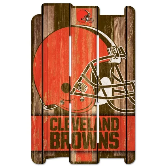Cleveland Browns Holz Zaun Zeichen