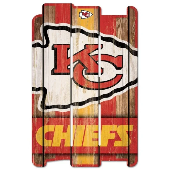 Panneau de clôture en bois des Kansas City Chiefs
