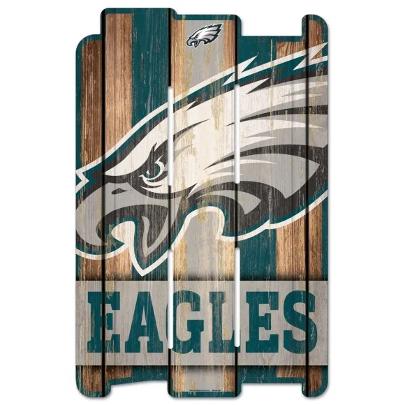 Cartel de madera de los Philadelphia Eagles