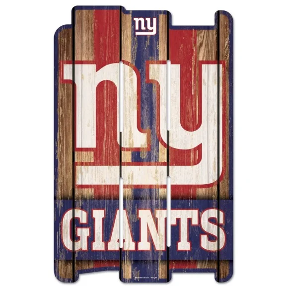 Cartel de madera de los New York Giants