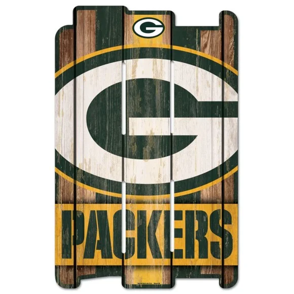 Cartel de madera de los Green Bay Packers