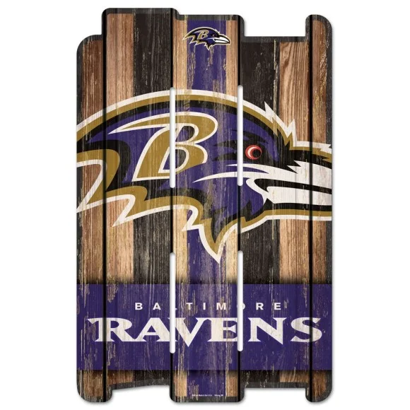 Baltimore Ravens trä staket tecken