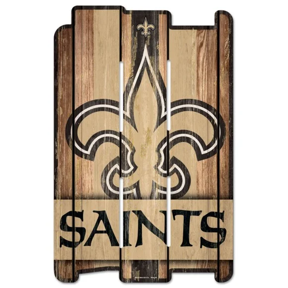 Cartel de madera de los New Orleans Saints