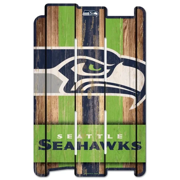 Panneau de clôture en bois des Seattle Seahawks