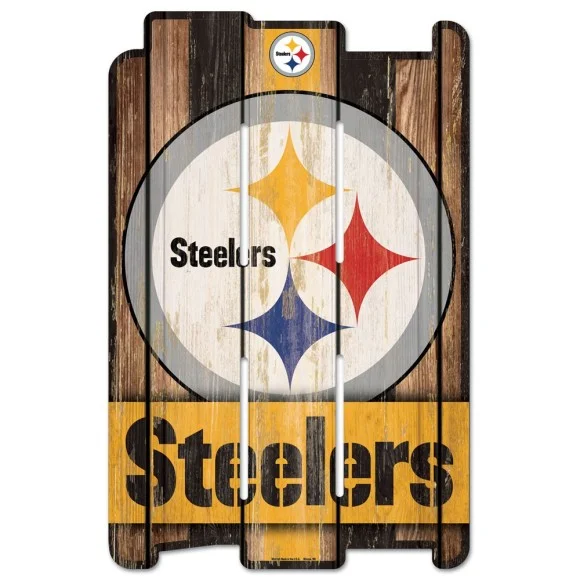 Panneau de clôture en bois des Pittsburgh Steelers