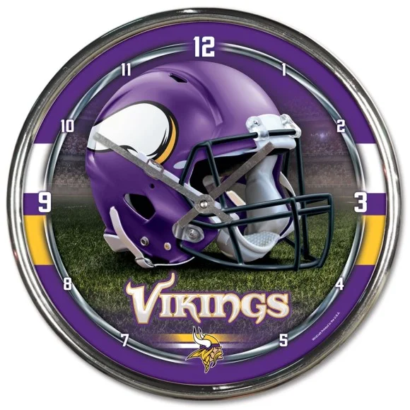 Minnesota Vikings Chrome Clock
