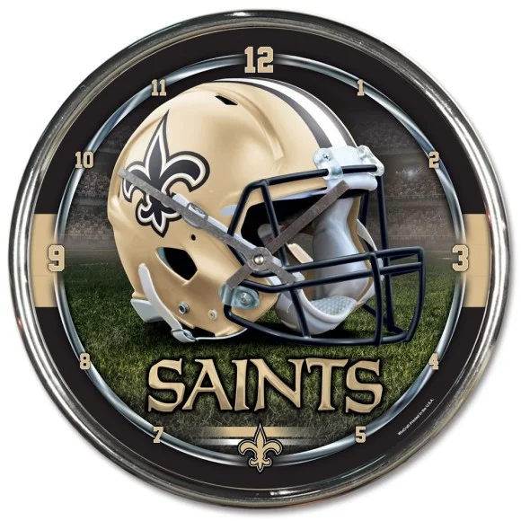 Horloge chromée New Orleans Saints