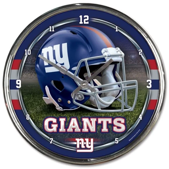 New York Giants Chrome Clock