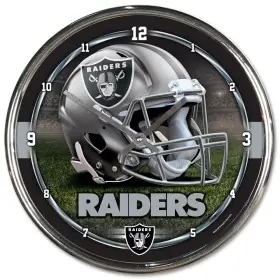 Reloj cromado de los Oakland Raiders