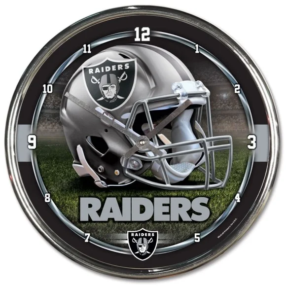 Horloge chromée Oakland Raiders