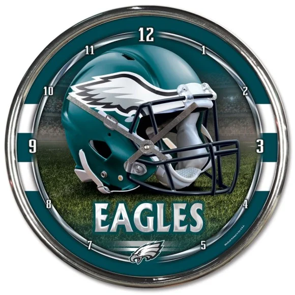 Horloge chromée Philadelphia Eagles
