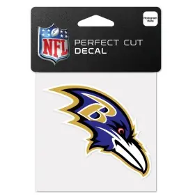 Calcomanía de Logotipo de Baltimore Ravens de 4" x 4"