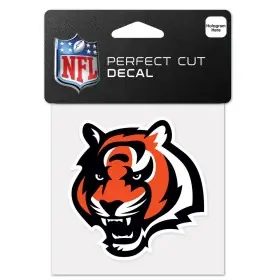 Cincinnati Bengals 4" x 4" logotypdekal
