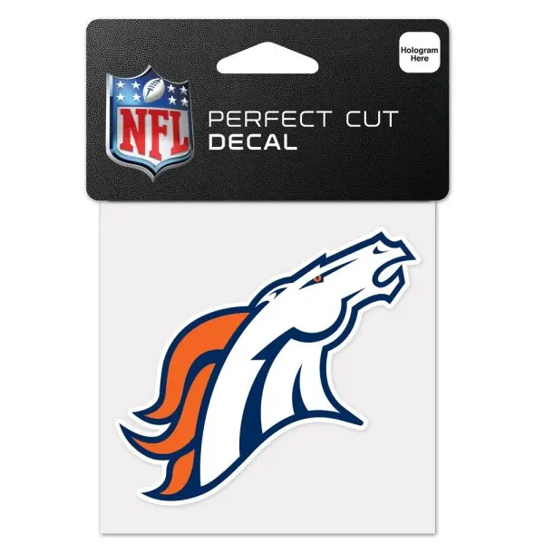 Denver Broncos 4" x 4" Logoklistermärke