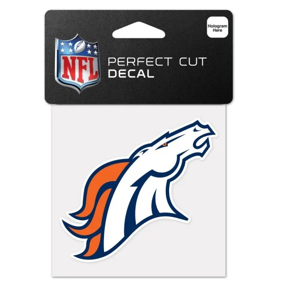 Denver Broncos 4" x 4" logotypdekal
