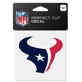 Calcomanía con el logo de los Houston Texans de 4" x 4".