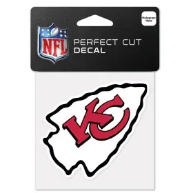 Decalcomania con logo Kansas City Chiefs 4" x 4"