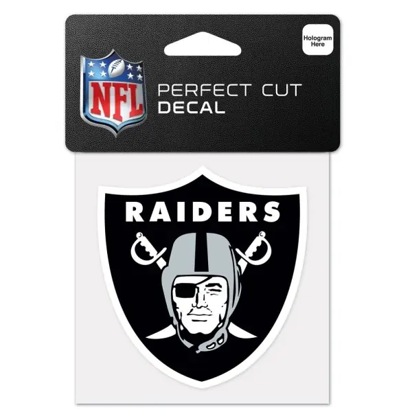 Décalcomanie du logo des Oakland Raiders de 4 po x 4 po
