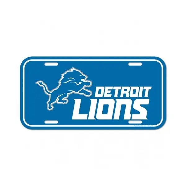 Plaque d'immatriculation des Detroit Lions