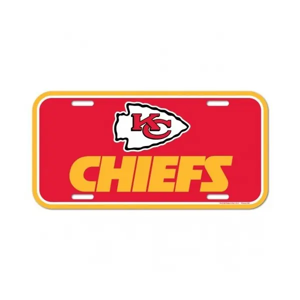 Plaque d'immatriculation des Chiefs de Kansas City