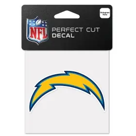 Calcomanía con el logo de Los Angeles Chargers de 4" x 4".