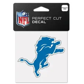 Calcomanía con el logotipo de los Detroit Lions de 4" x 4".