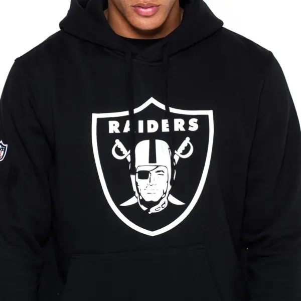 Las Vegas Raiders - Felpa con cappuccio con logo della squadra New Era