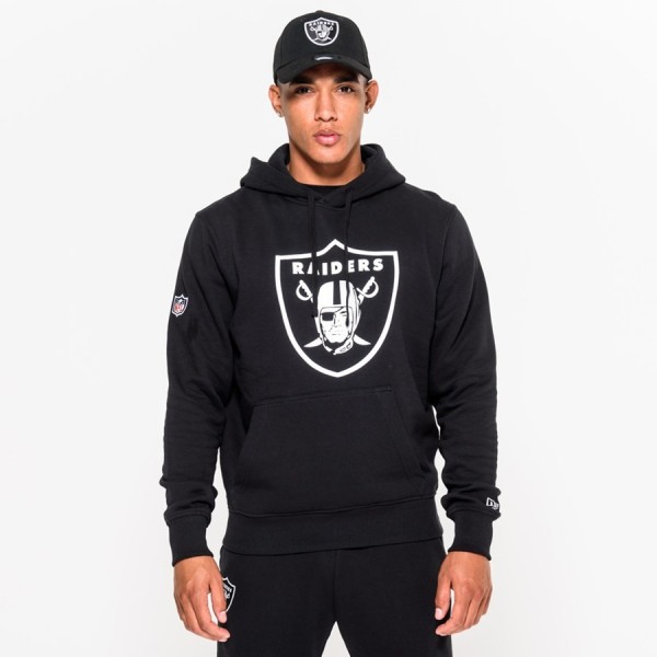 Las Vegas Raiders - Felpa con cappuccio con logo della squadra New Era