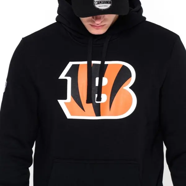 Felpa con cappuccio Cincinnati Bengals New Era Team Logo