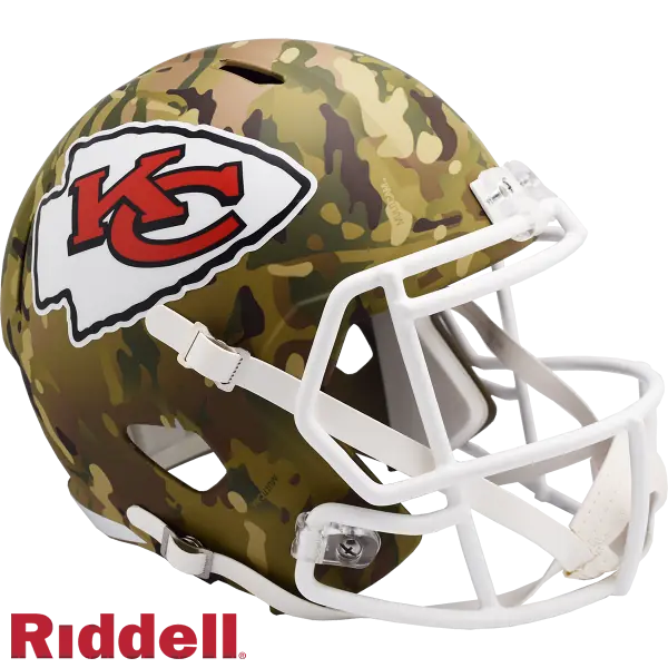 Kansas City Chiefs Camo Alternate Full Size Replica Speed hjälm