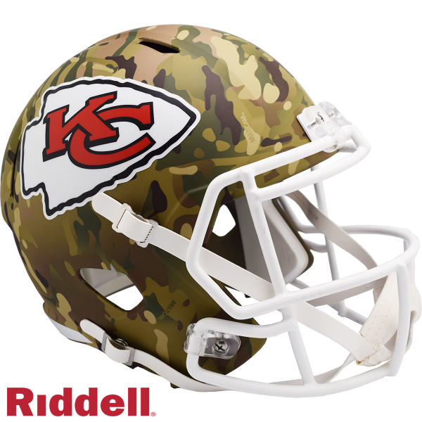 Kansas City Chiefs Camo Alternate Full Size Replica Speed Hjelm