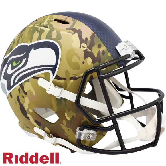 Seattle Seahawks Camo Alternate Full Size Replica Speed Helmet