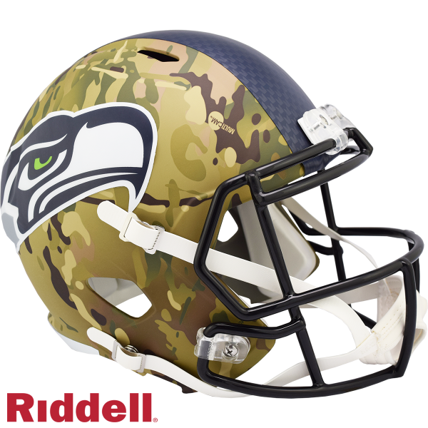 Seattle Seahawks Camo Alternate volle Größe Replik Geschwindigkeit Helm