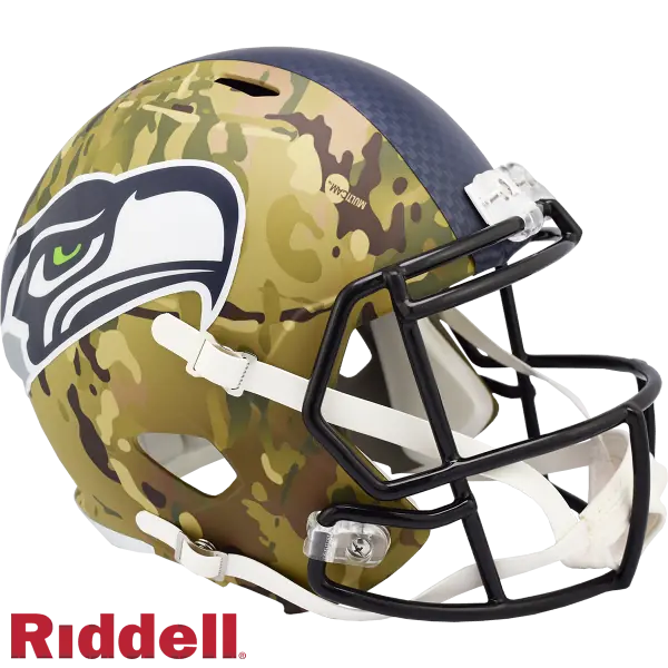 Seattle Seahawks Camo Alternate volle Größe Replik Geschwindigkeit Helm