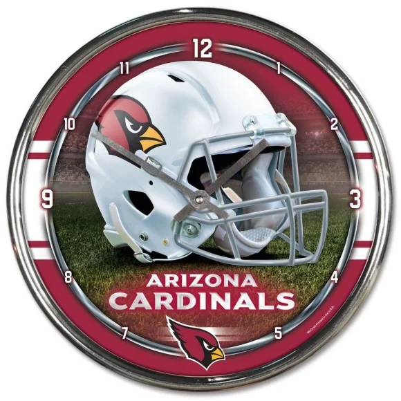 Horloge chromée des Arizona Cardinals