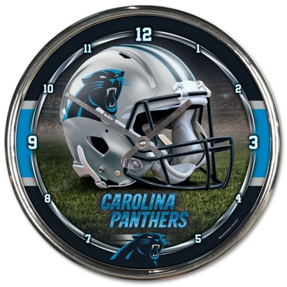 Horloge chromée Carolina Panthers