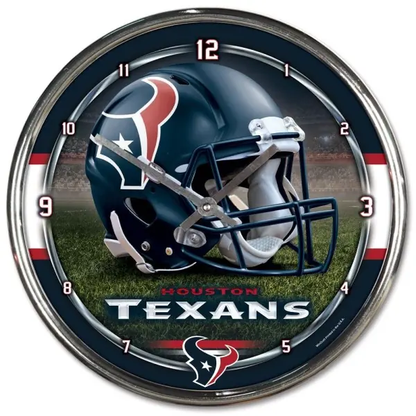 Horloge chromée Houston Texans