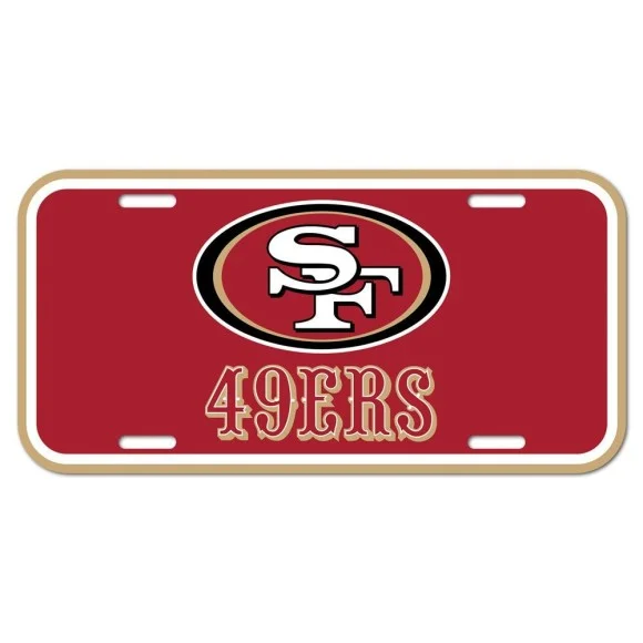 Placa de matrícula de los San Francisco 49ers